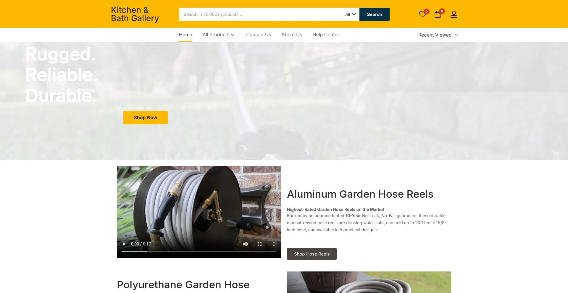 Website screenshot of Kitchenbathgallery.shop