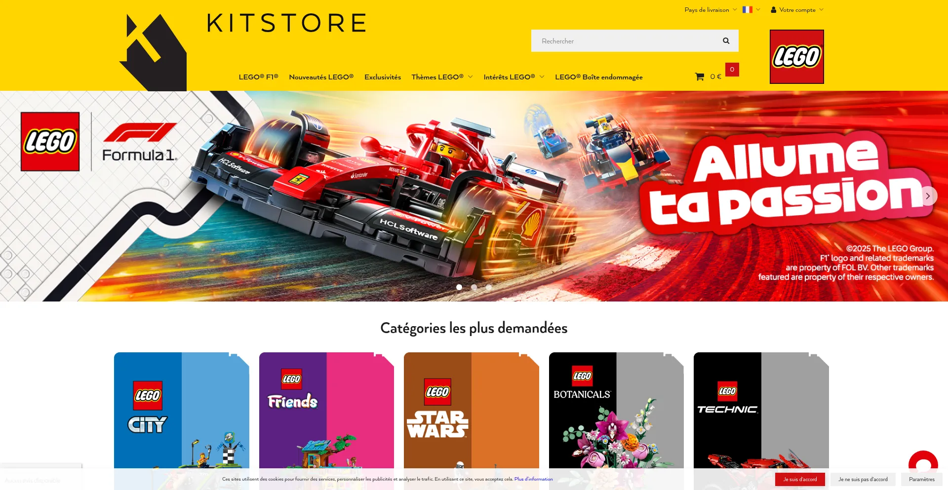 Website screenshot of Kitstore.fr