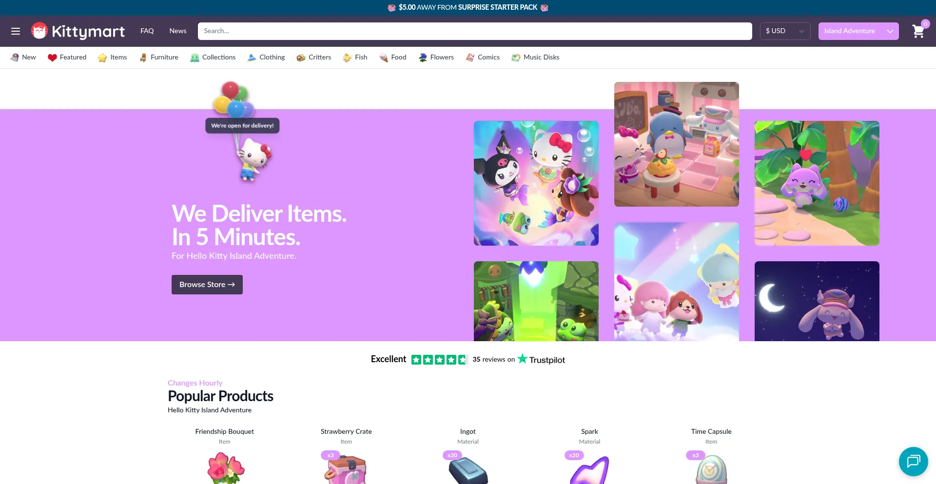 Kittymart.com Screenshot