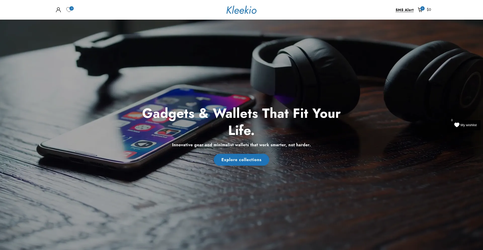 Website screenshot of Kleekio.com