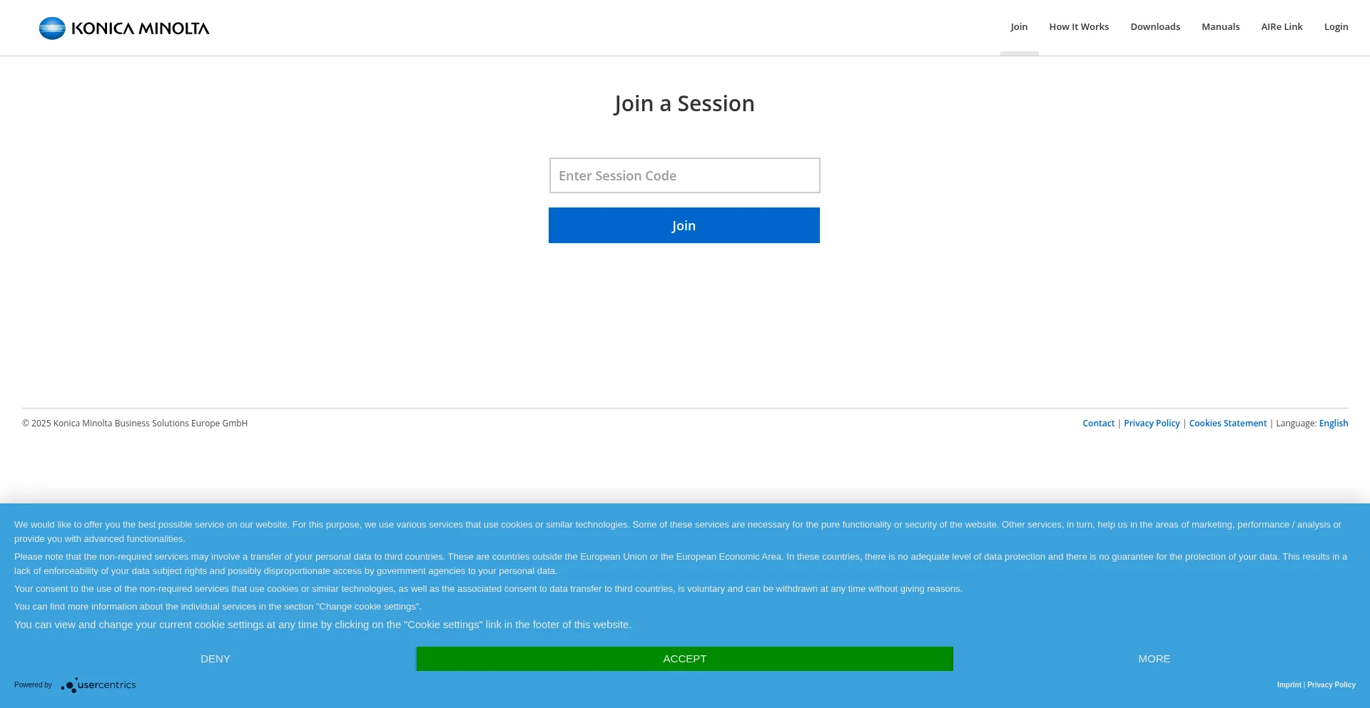 Website screenshot of Kmrs.eu