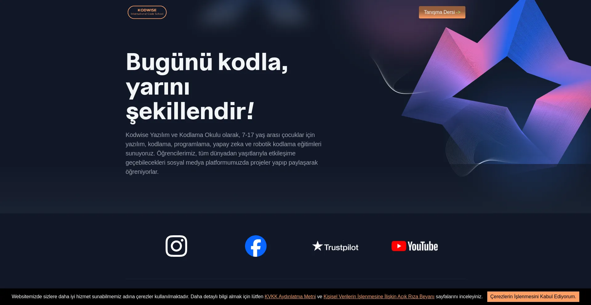 Website screenshot of Kodwise.org
