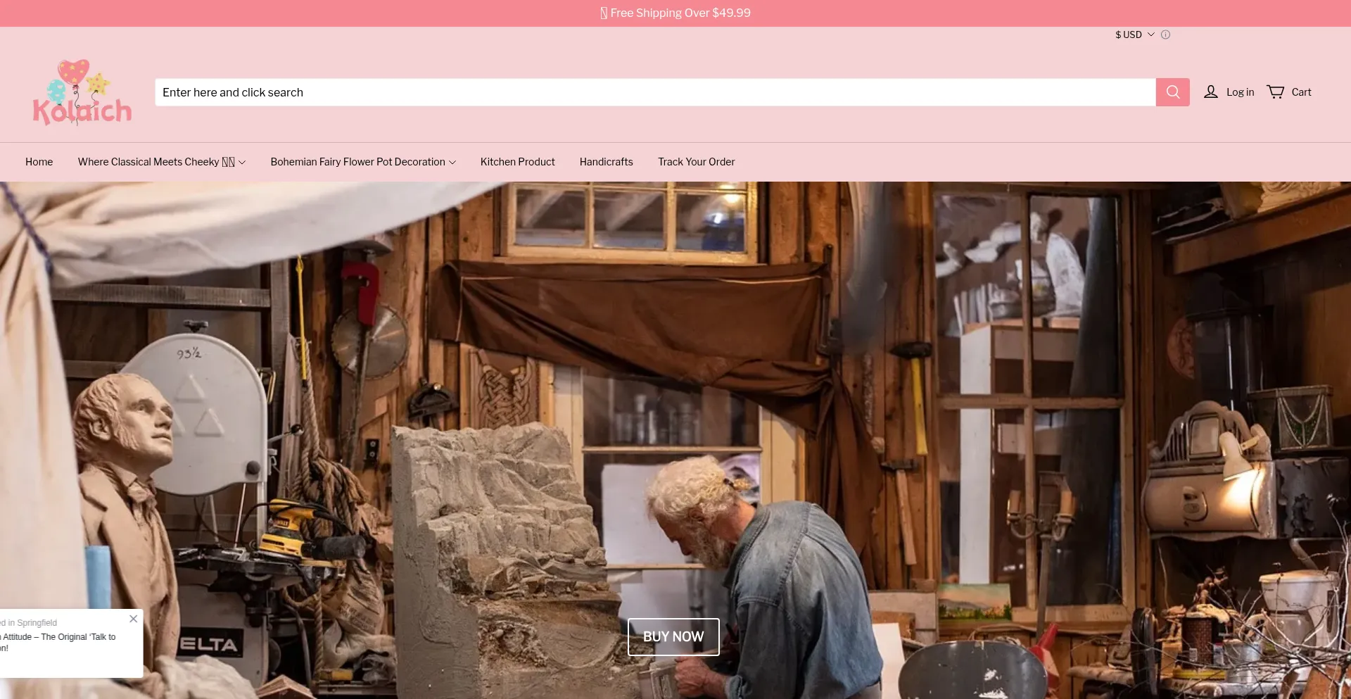 Website screenshot of Kolaich.com