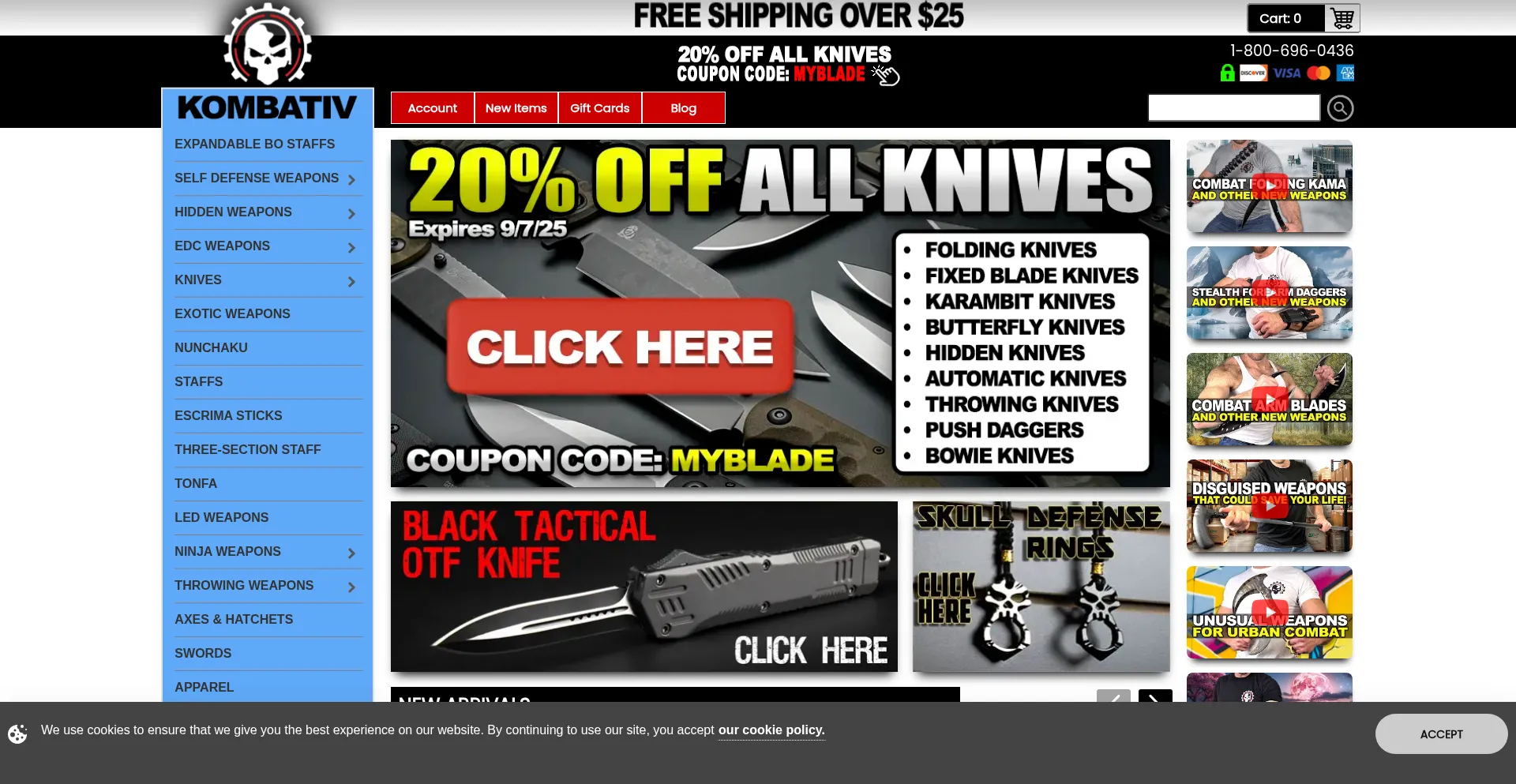 Website screenshot of Kombativ.com