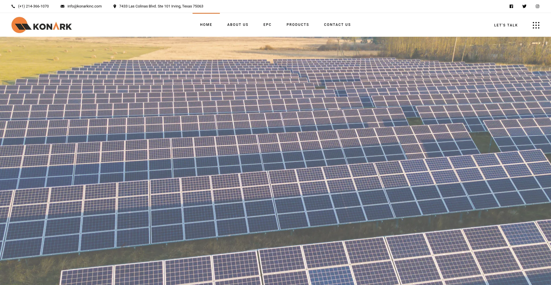 Website screenshot of Konarkinc.com