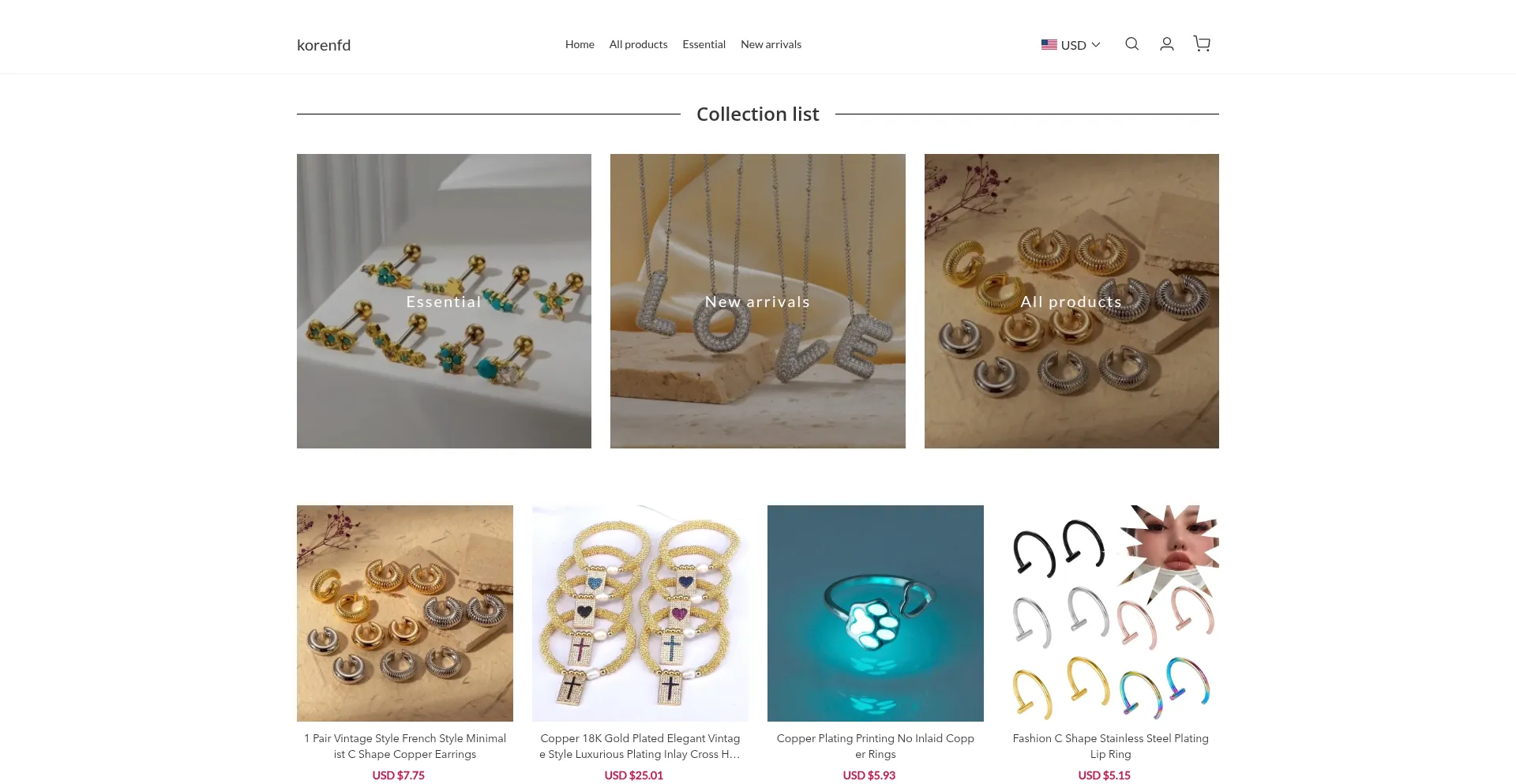 Website screenshot of Korenfd.com