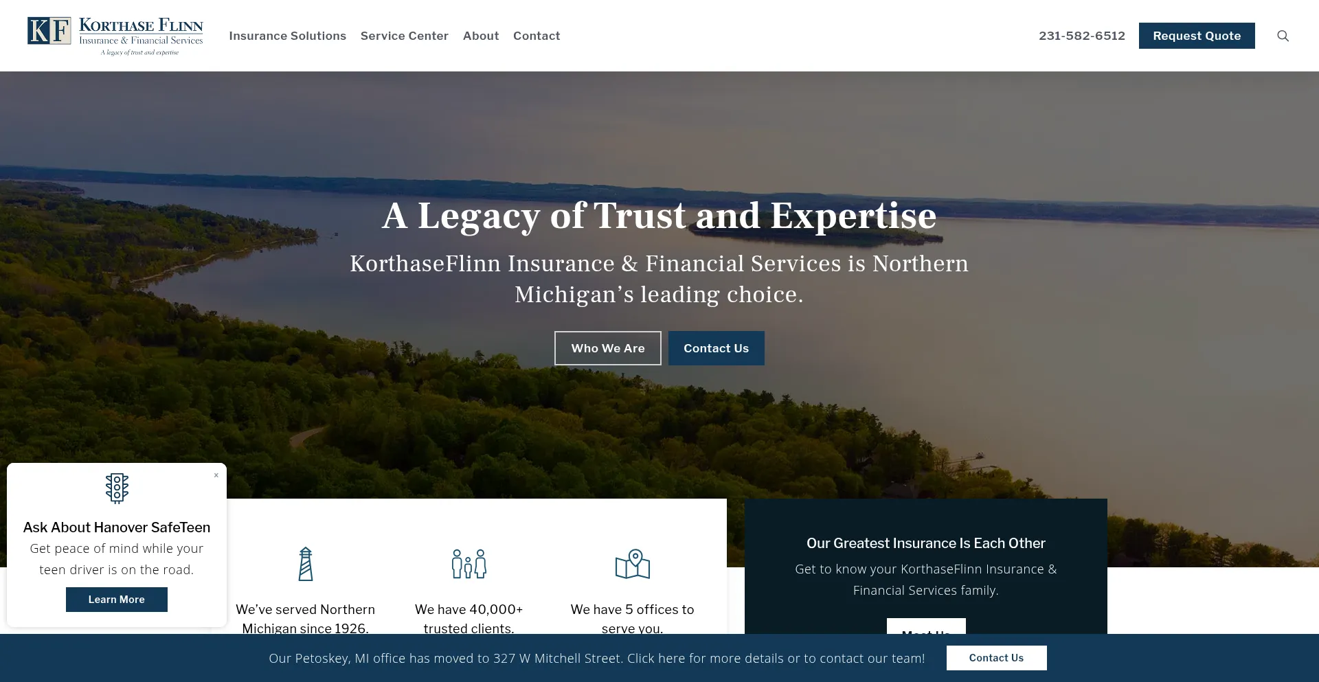 Website screenshot of Korthaseflinn.com