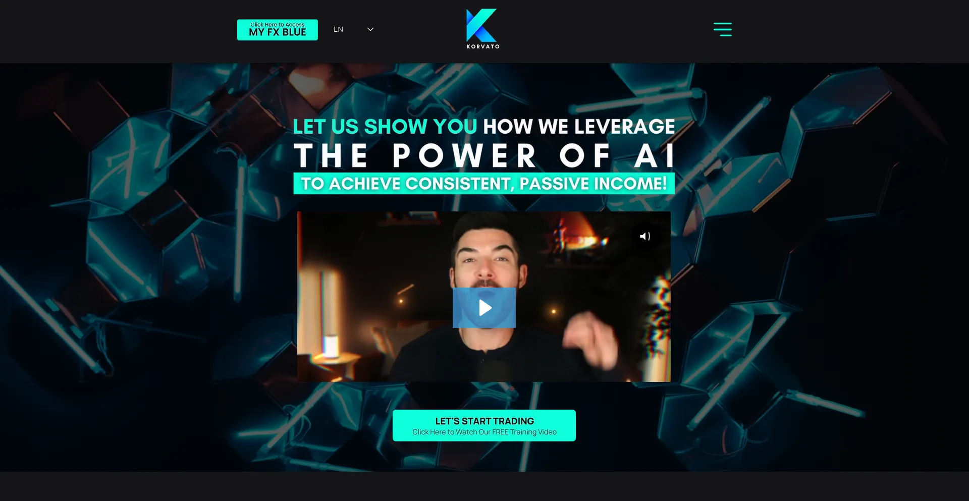 Website screenshot of Korvato.com