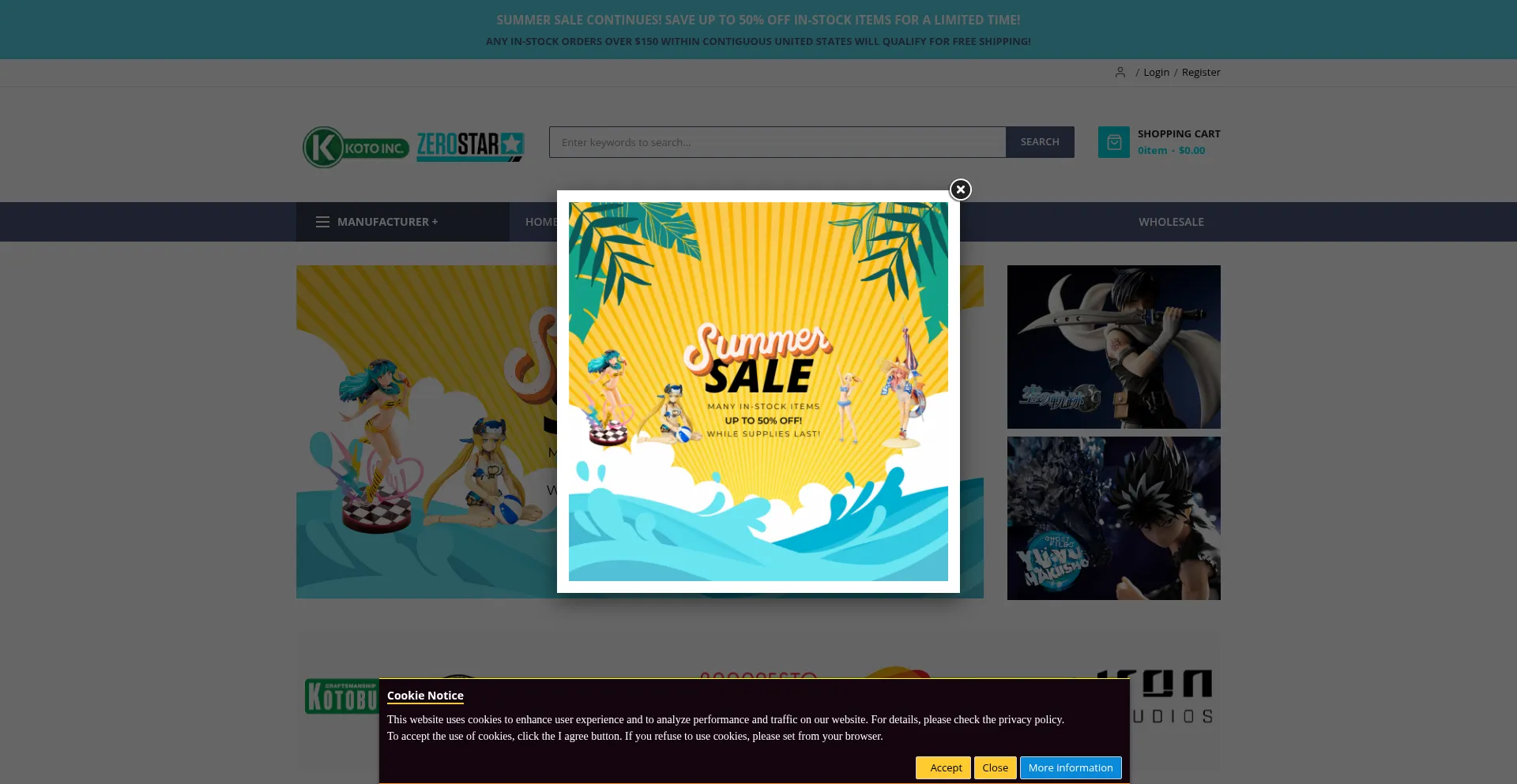 Website screenshot of Kotous.com