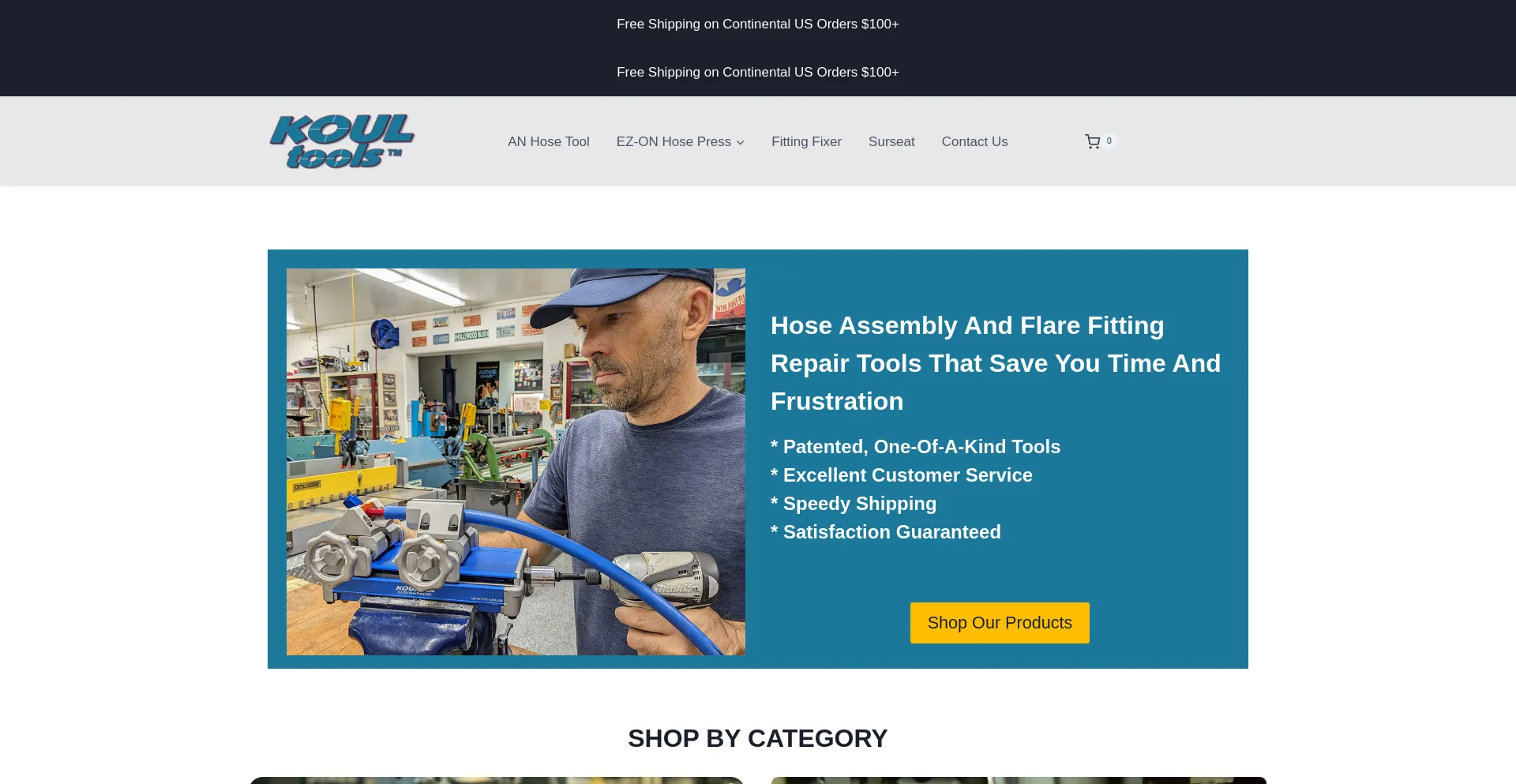 Website screenshot of Koultools.com