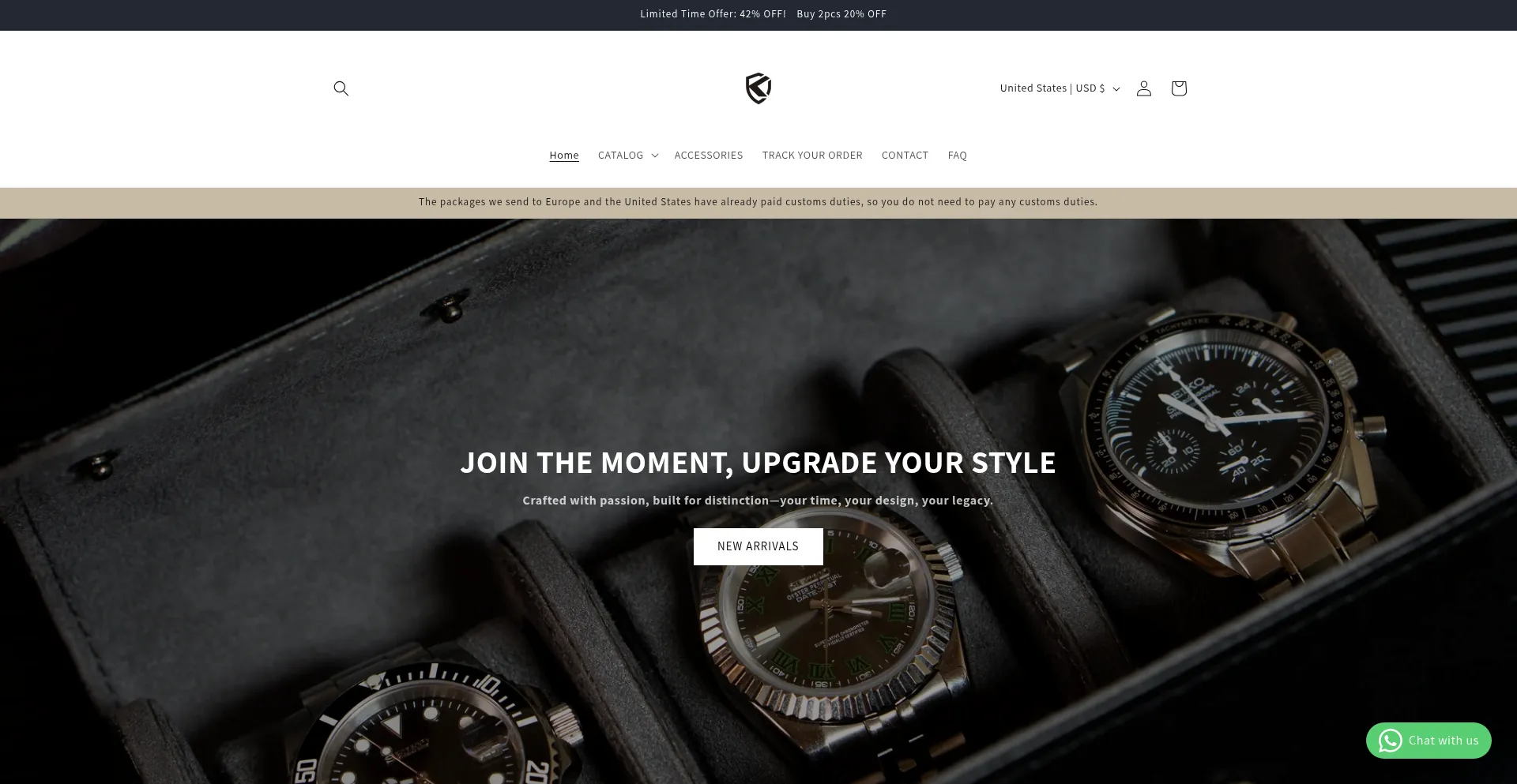 Website screenshot of Kouluolangwatch.com