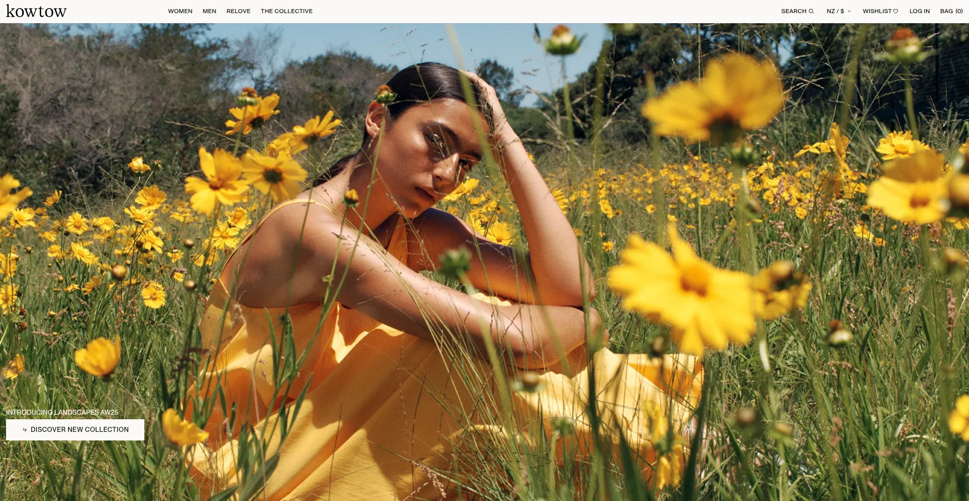 Website screenshot of Kowtowclothing.com