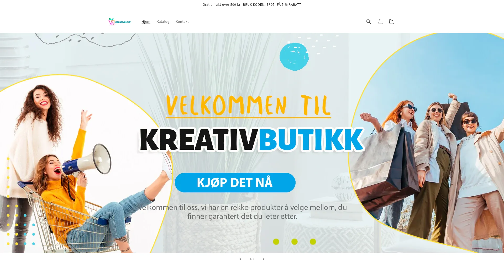 Website screenshot of Kreativbutik.com
