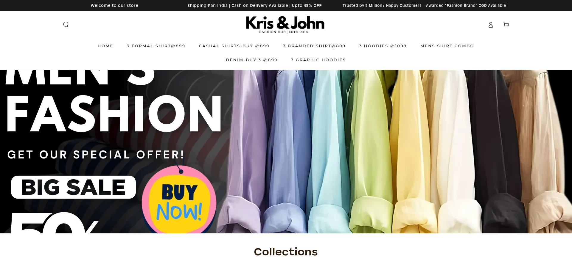 Website screenshot of Krisandjohn.in
