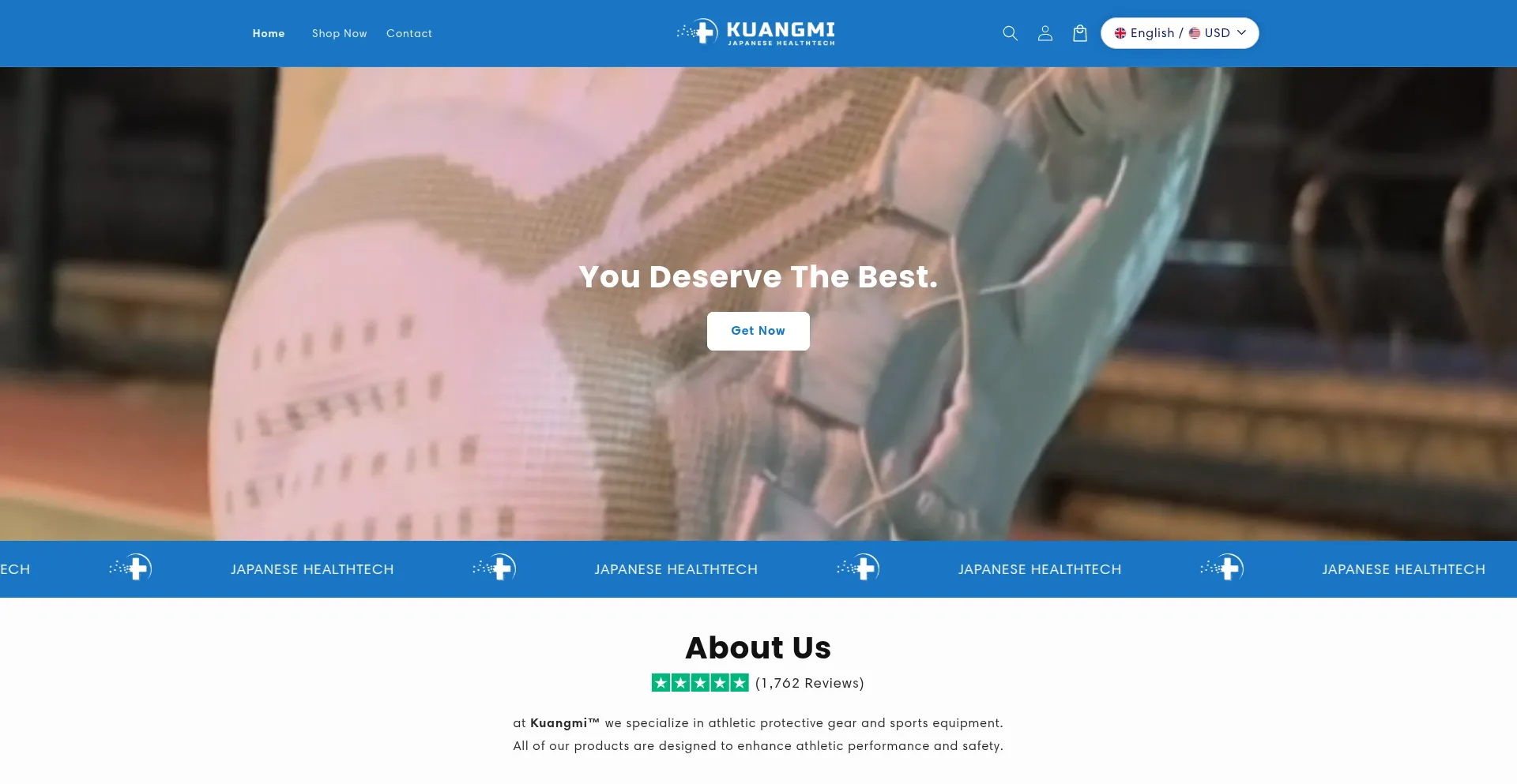 Website screenshot of Kuangmi.co