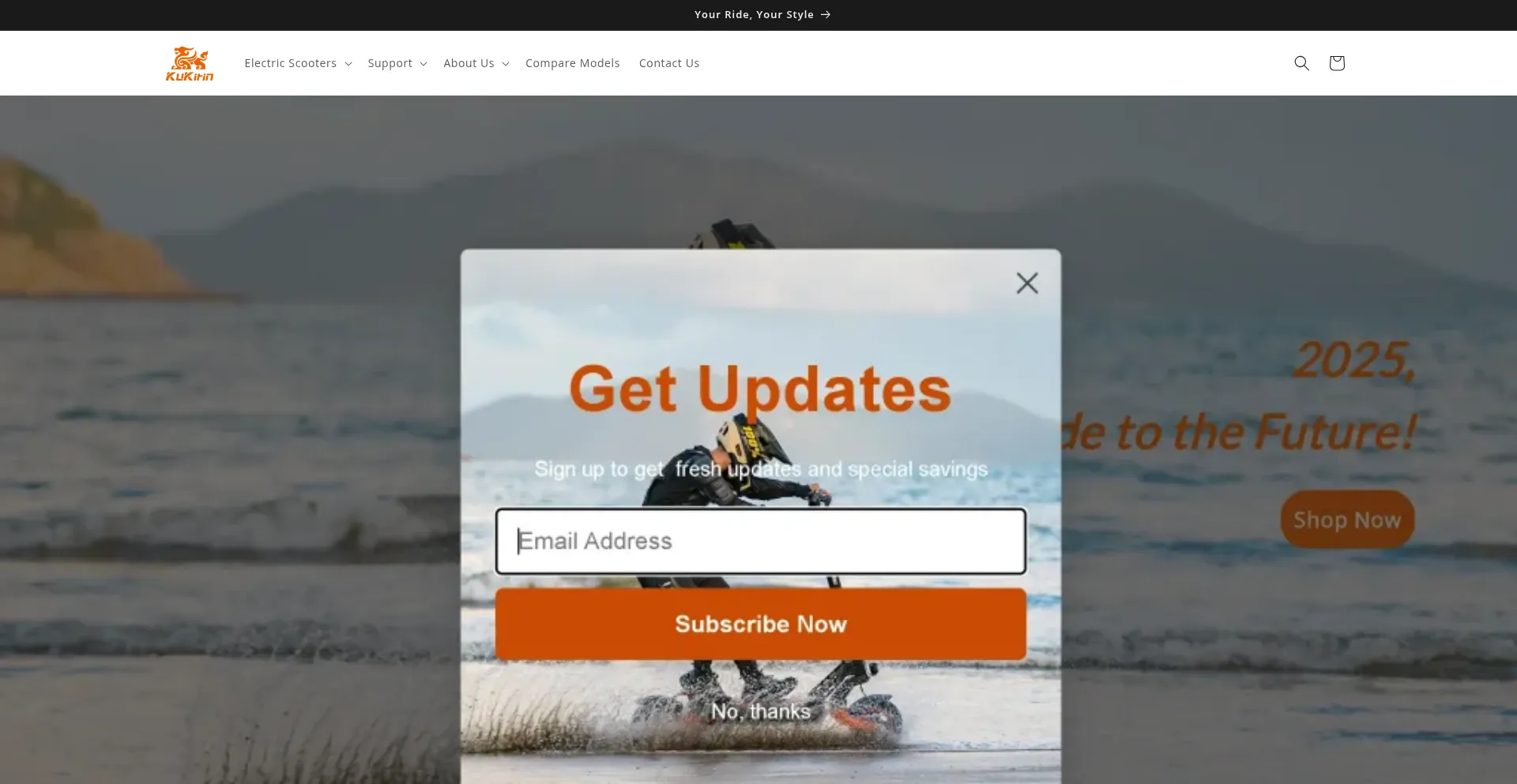 Website screenshot of Kukirindirect.com