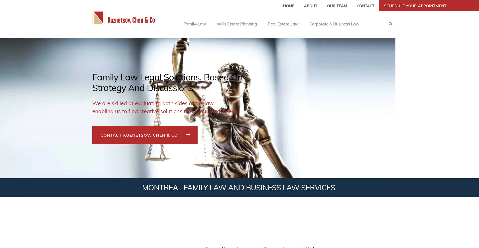 Website screenshot of Kuznetsovchenandco.com