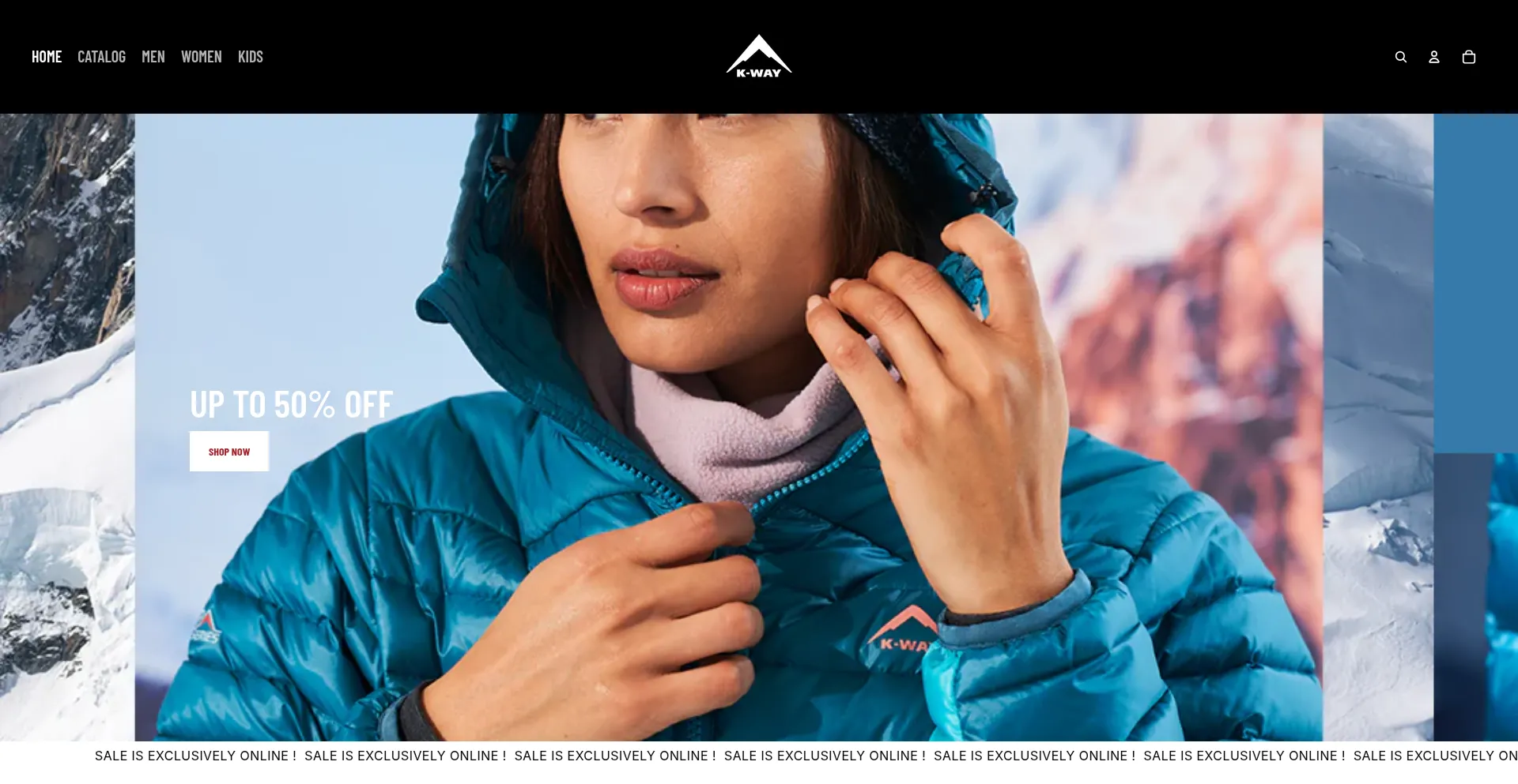 Website screenshot of Kwayonlineshop.co.za