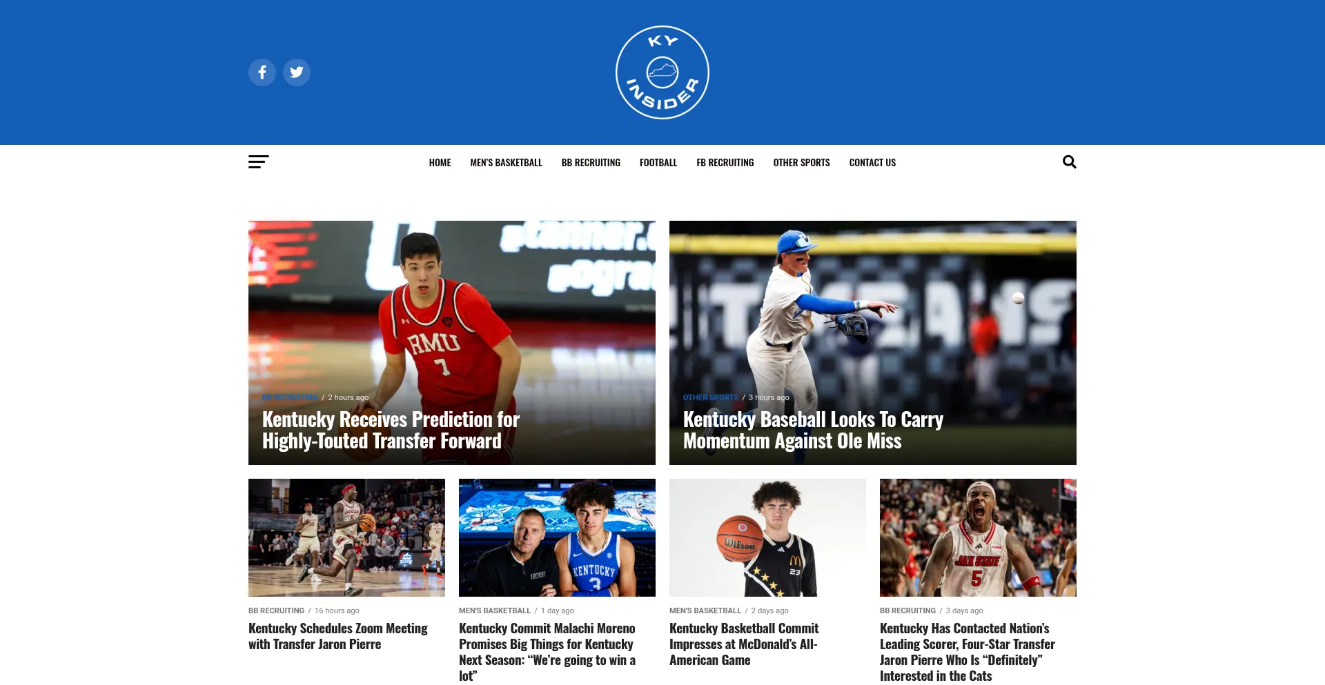 Website screenshot of Kyinsider.com