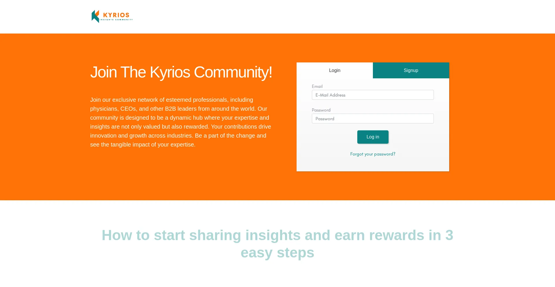 Website screenshot of Kyrios.online