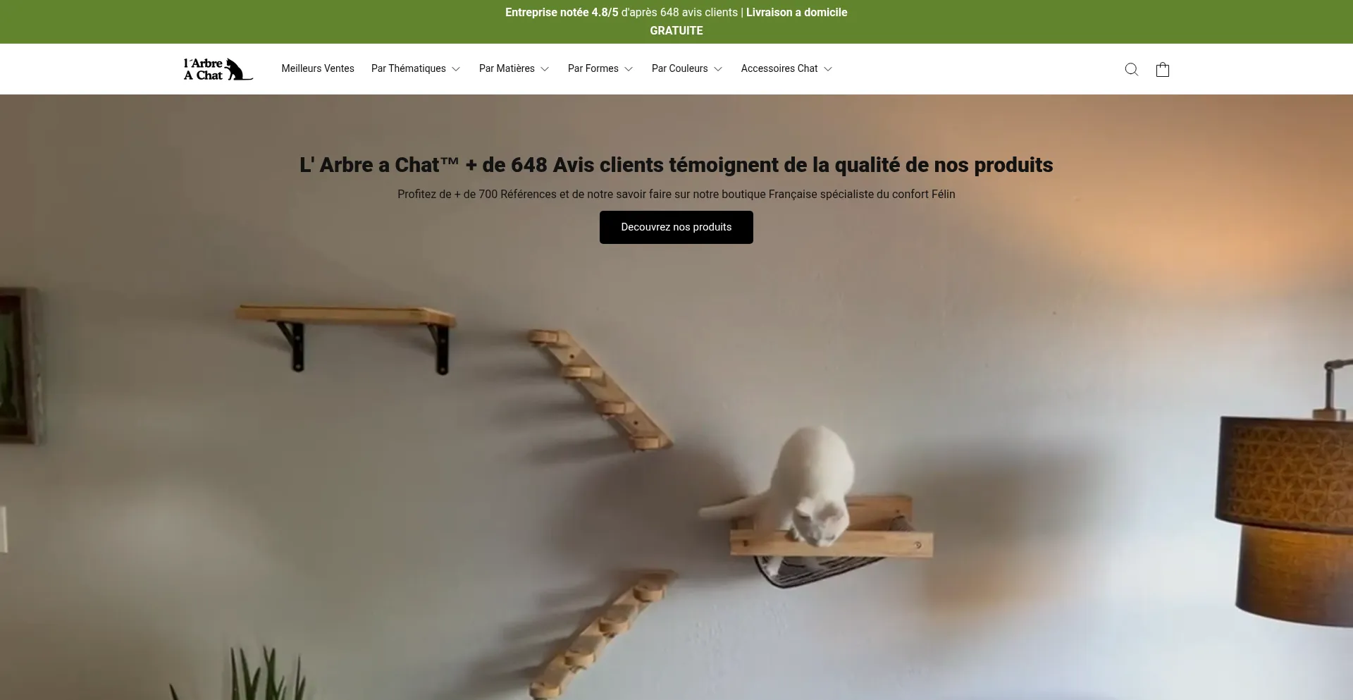 Website screenshot of L-arbre-a-chat.com