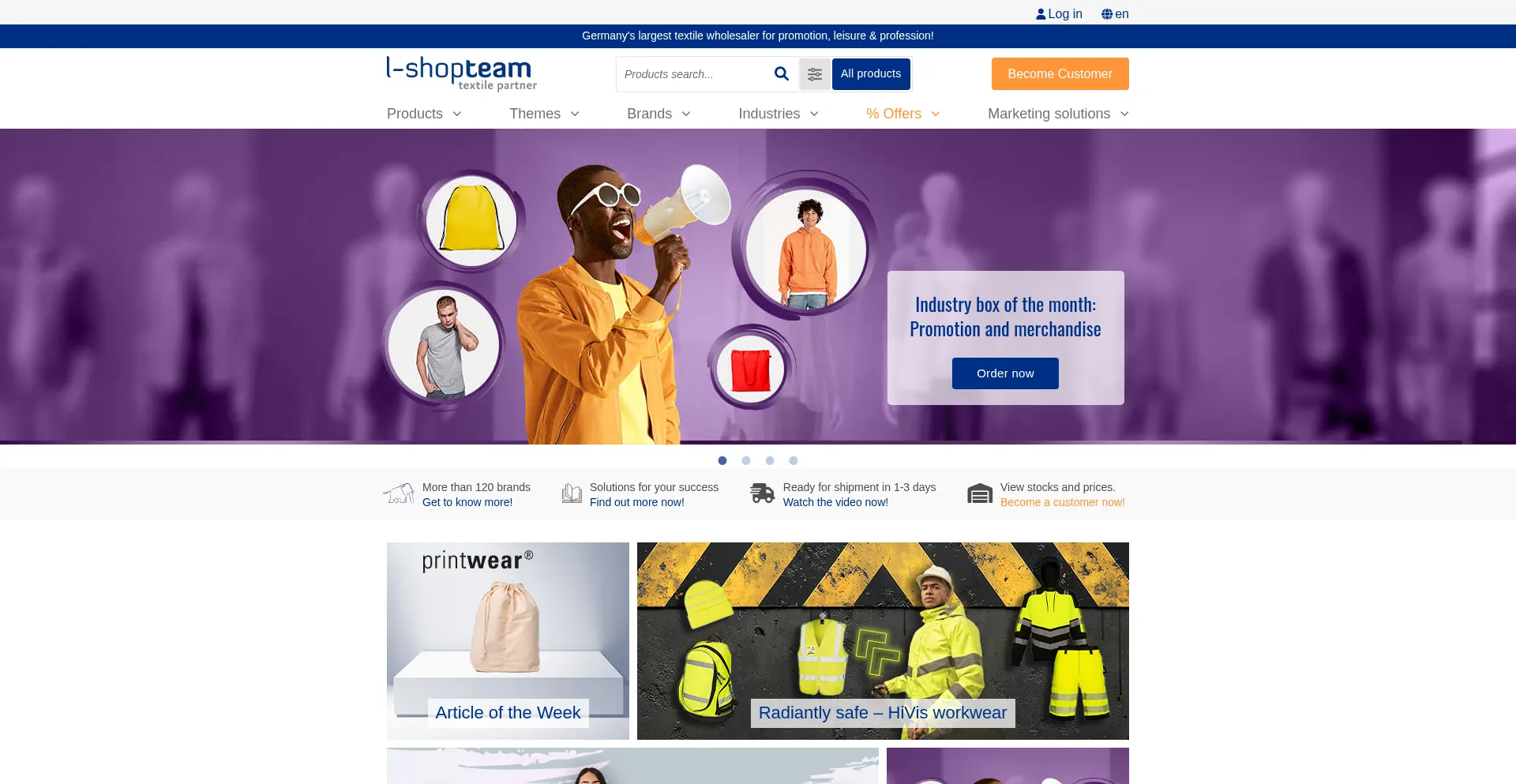 Website screenshot of L-shop-team.de