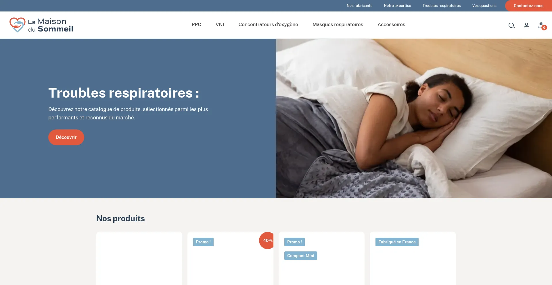 Website screenshot of La-maison-du-sommeil.com