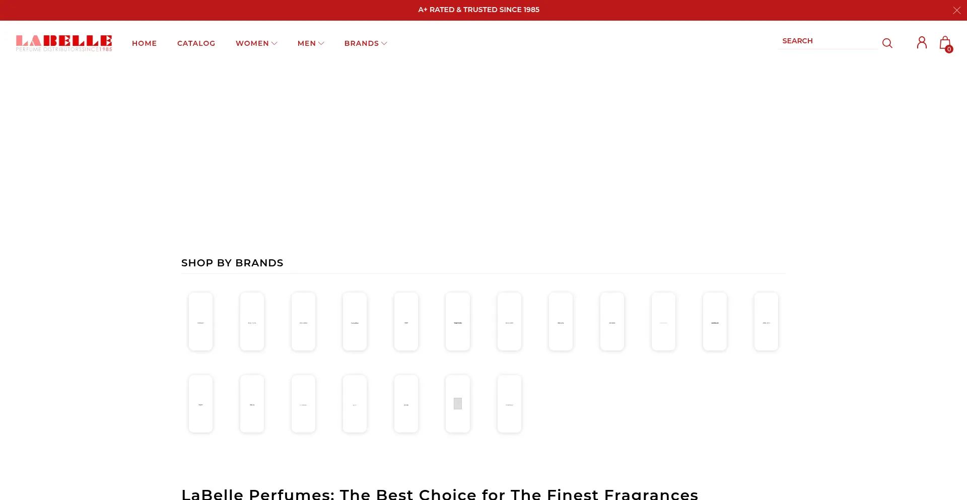 Website screenshot of Labelleperfumes.com