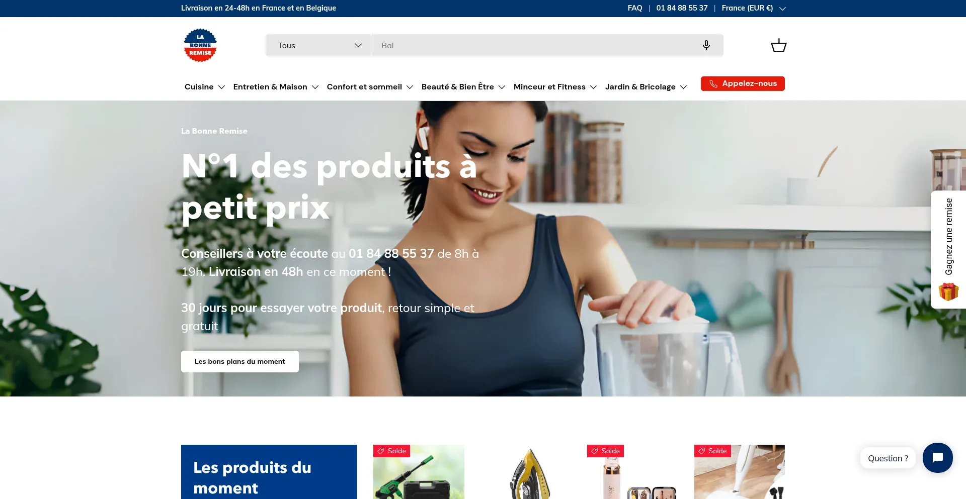 Website screenshot of Labonneremise.fr