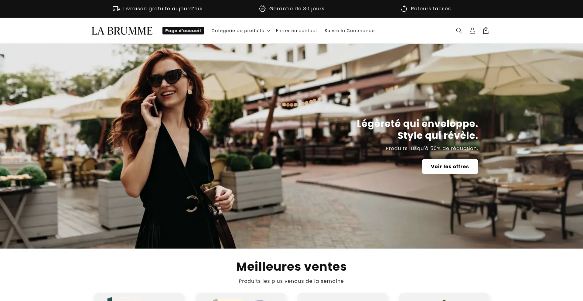 Website screenshot of Labrummestore.com