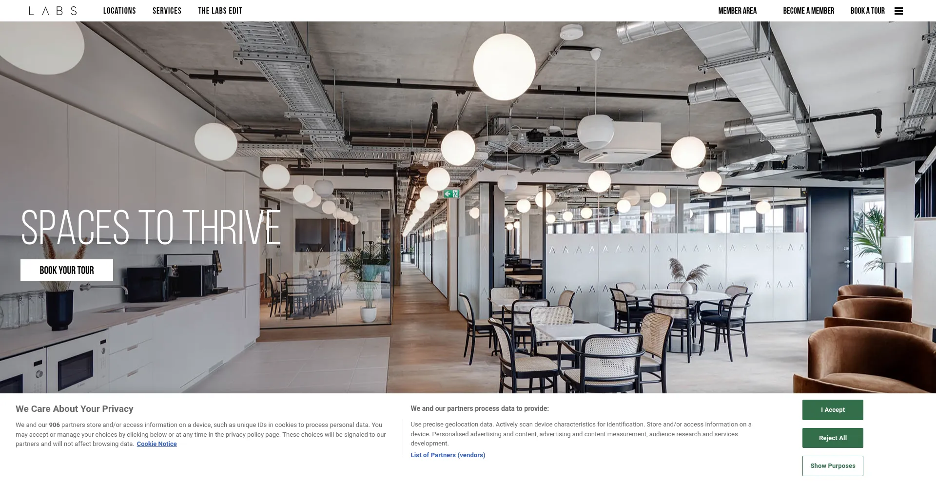Website screenshot of Labs.com