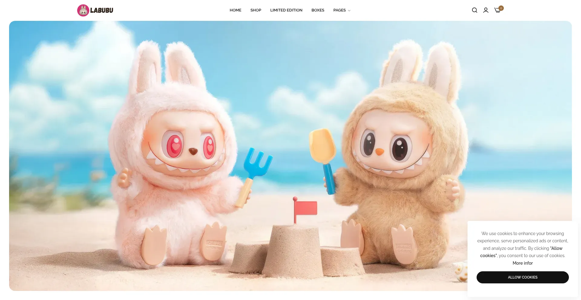 Website screenshot of Labubu.com.in
