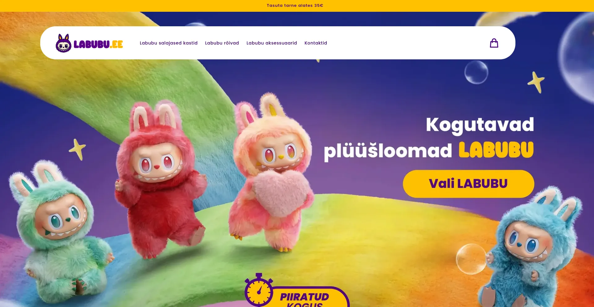 Website screenshot of Labubu.ee