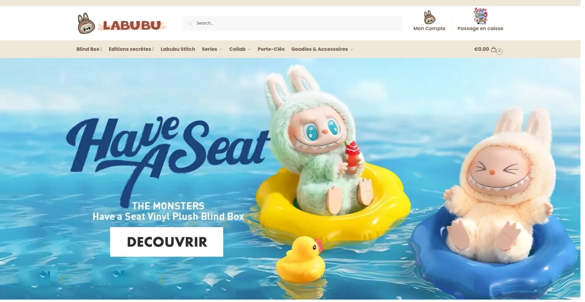 Website screenshot of Labubu-paris.fr