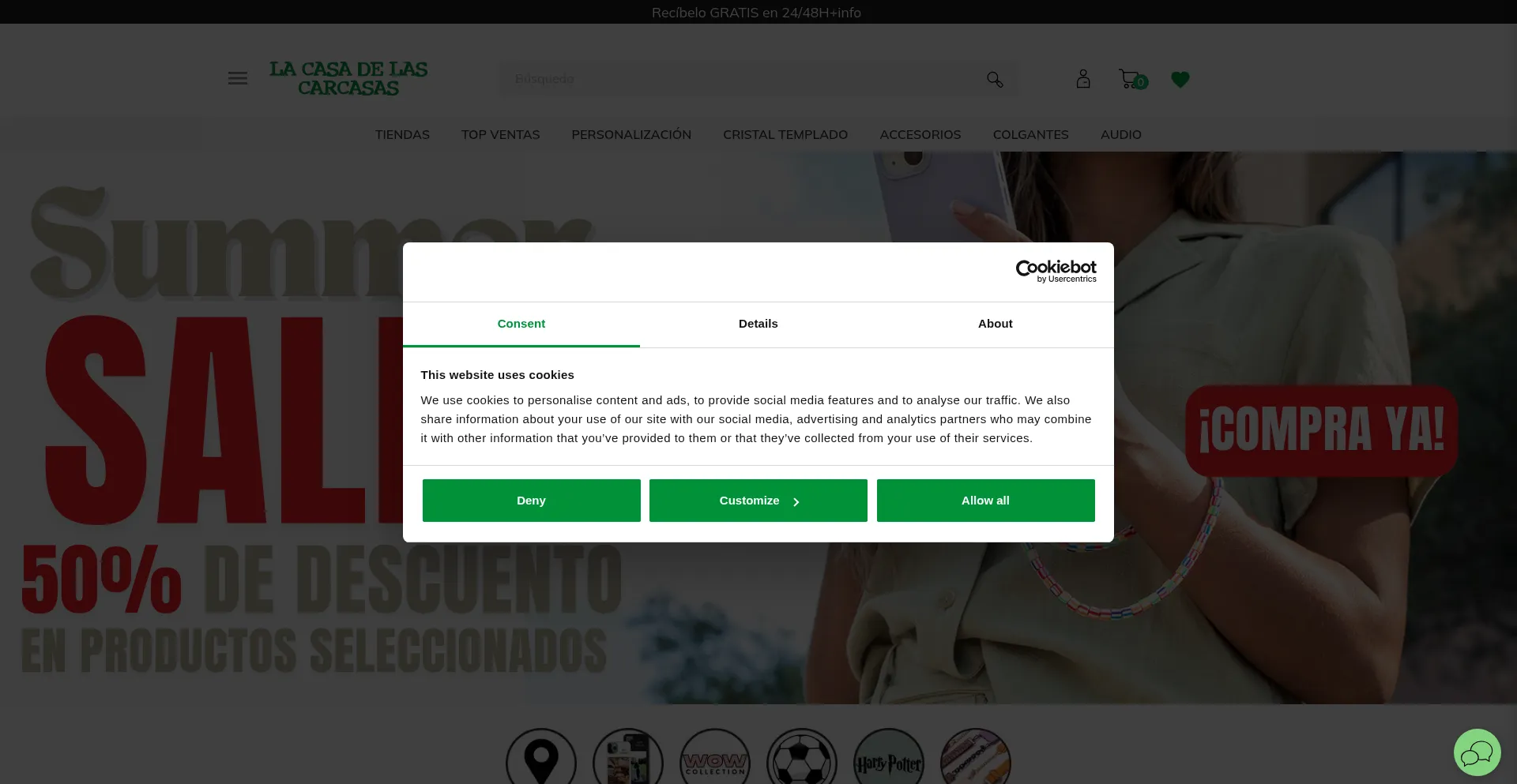 Website screenshot of Lacasadelascarcasas.es