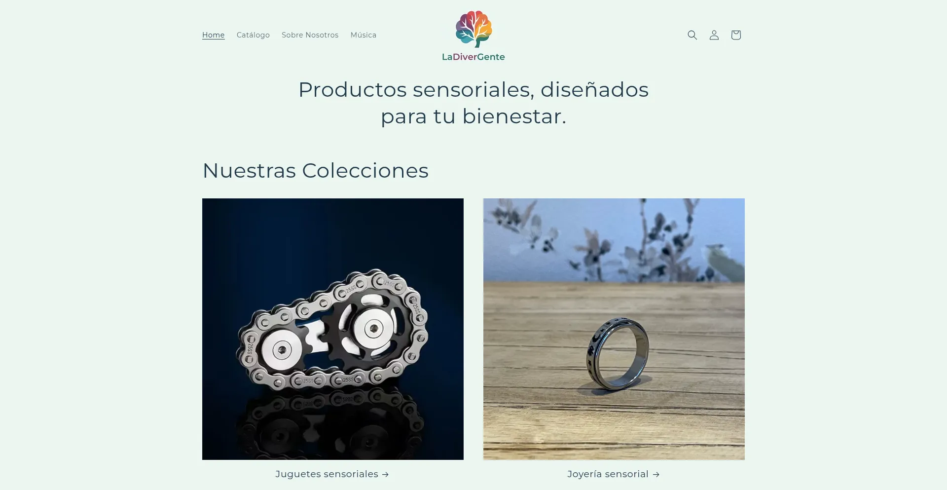 Website screenshot of Ladivergente.shop