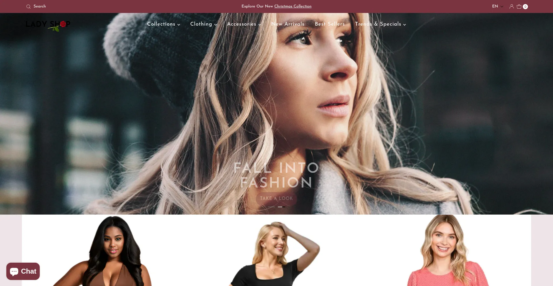 Website screenshot of Lady.shop