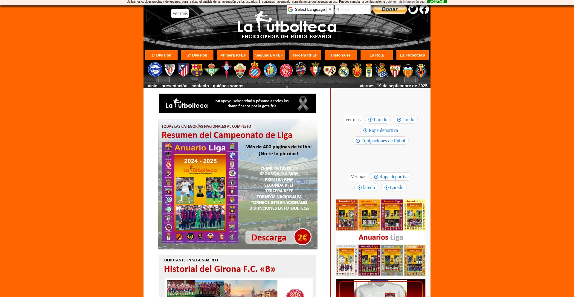 Lafutbolteca.com Screenshot