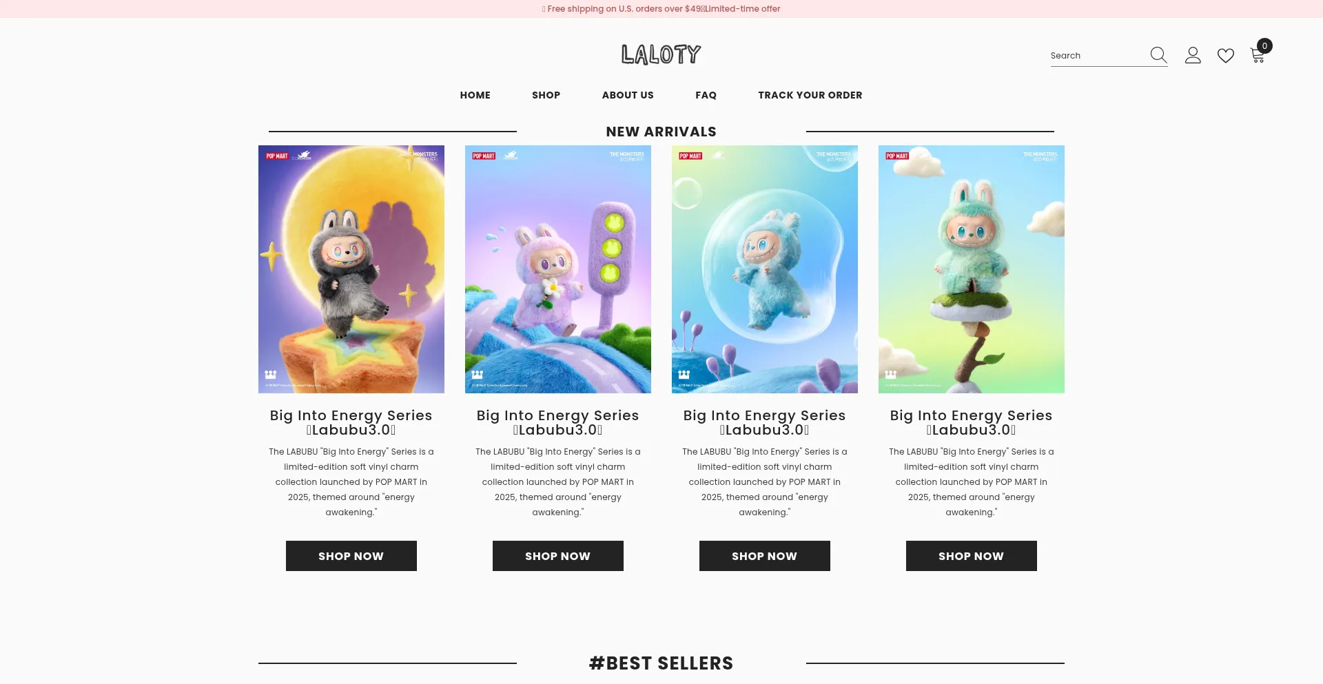 Website screenshot of Laloty.com