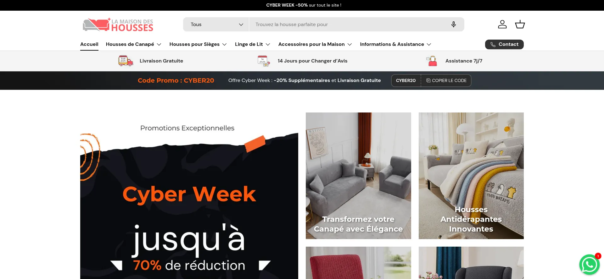 Lamaisondeshousses.fr Screenshot