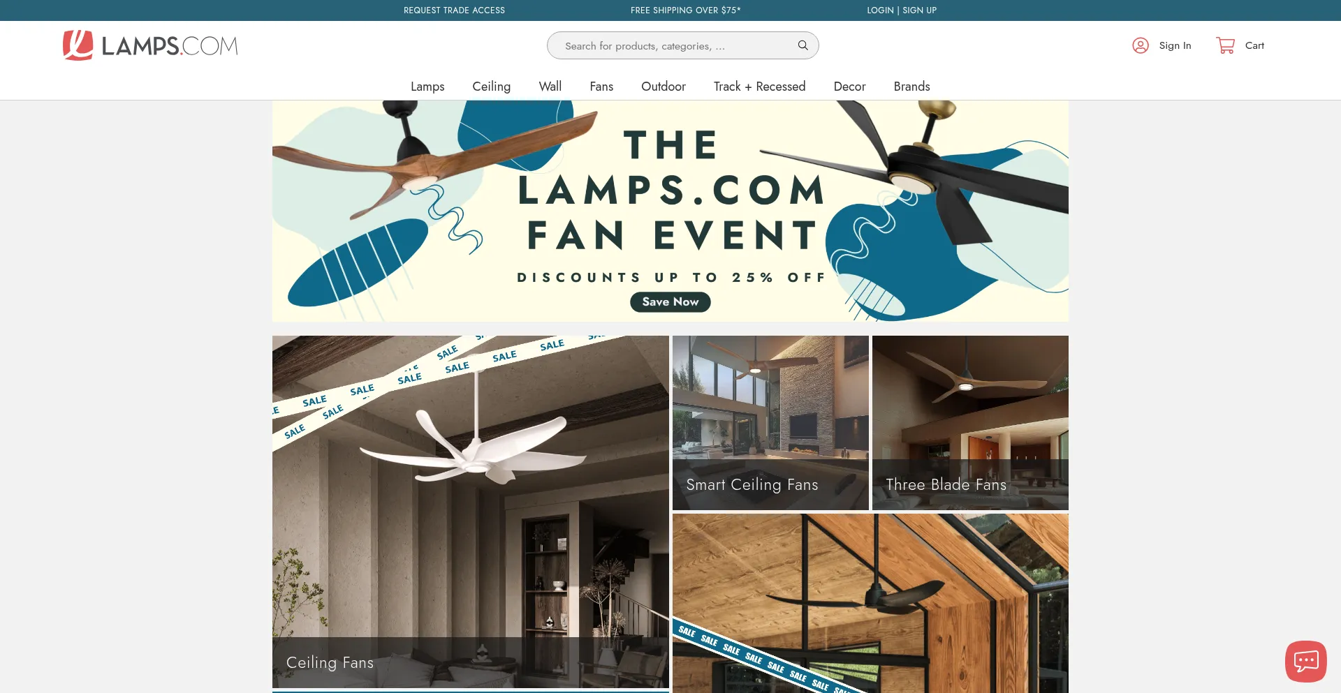 Lamps.com Screenshot