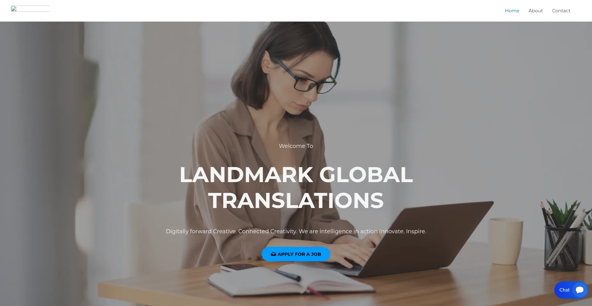 Website screenshot of Landmarkglobaltranslations.org