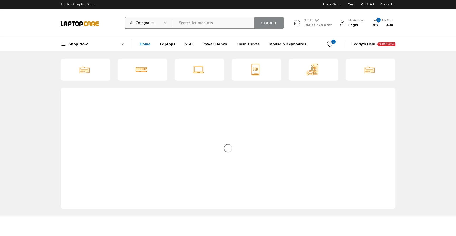 Website screenshot of Laptopcare.lk