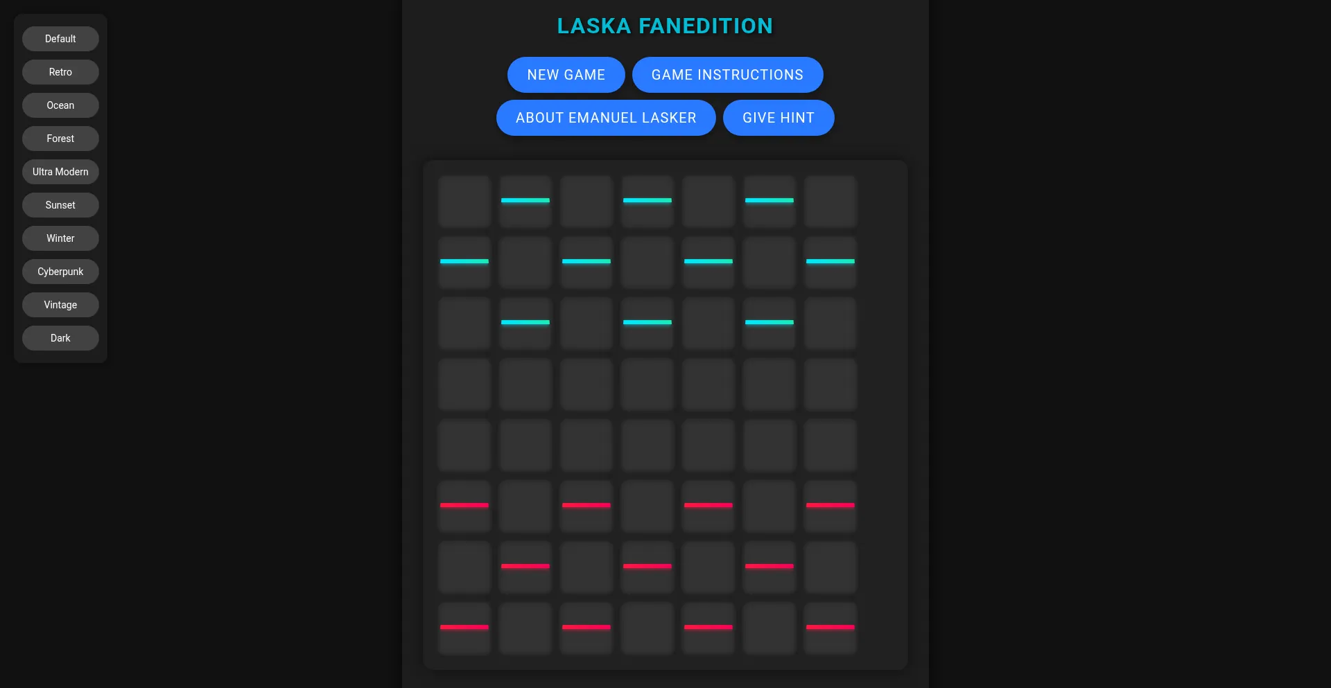 Website screenshot of Laska.on.websim.com