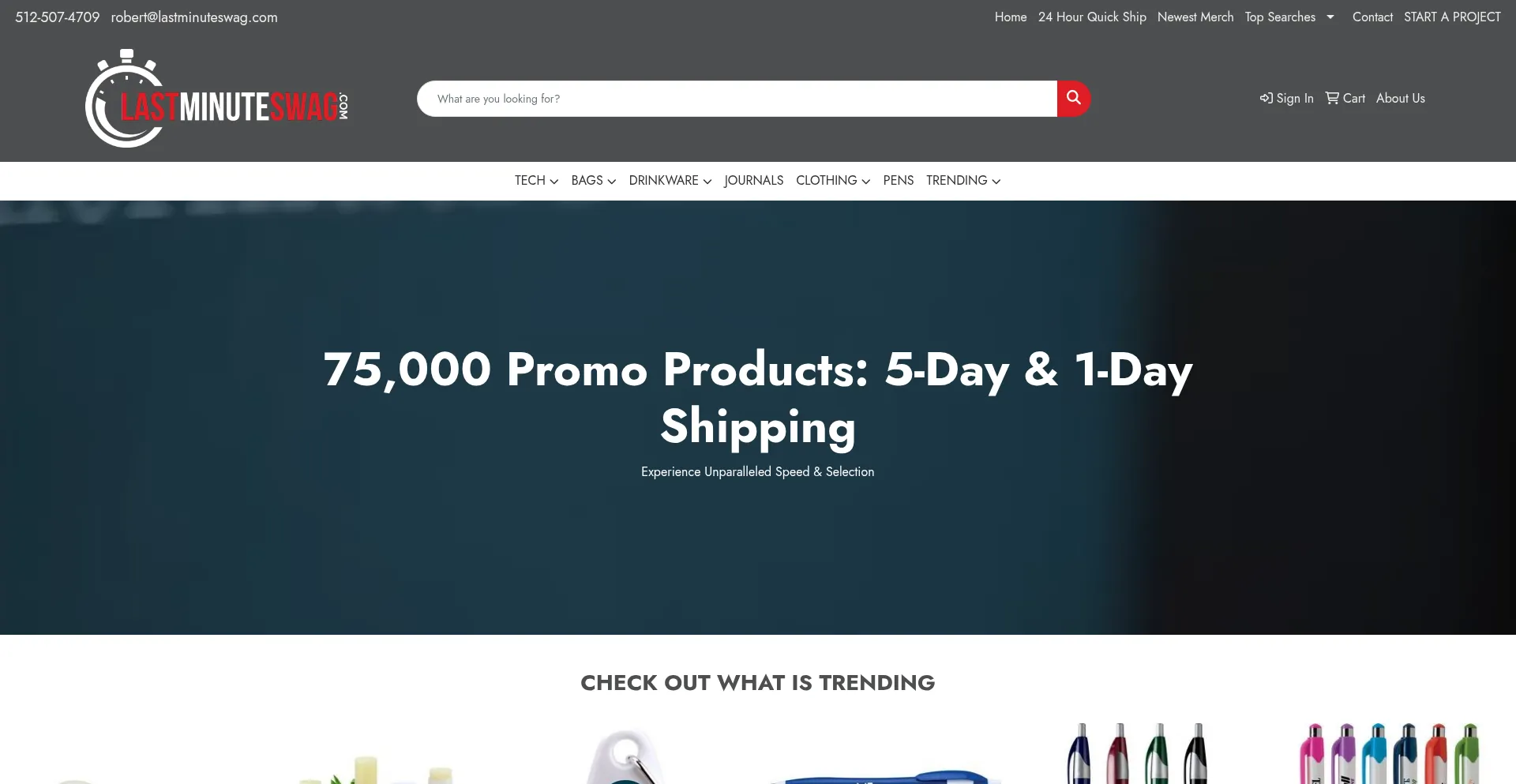 Website screenshot of Lastminuteswag.com