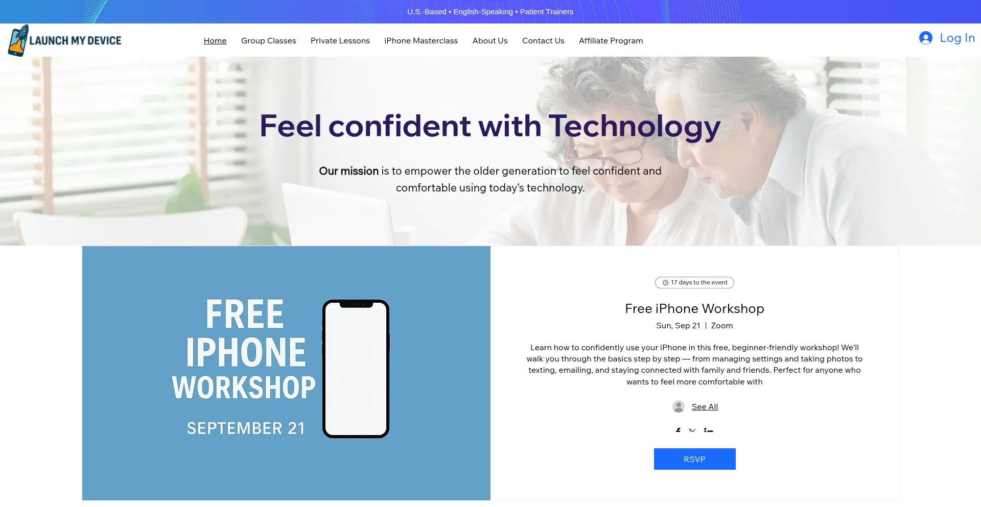 Website screenshot of Launchmydevice.com