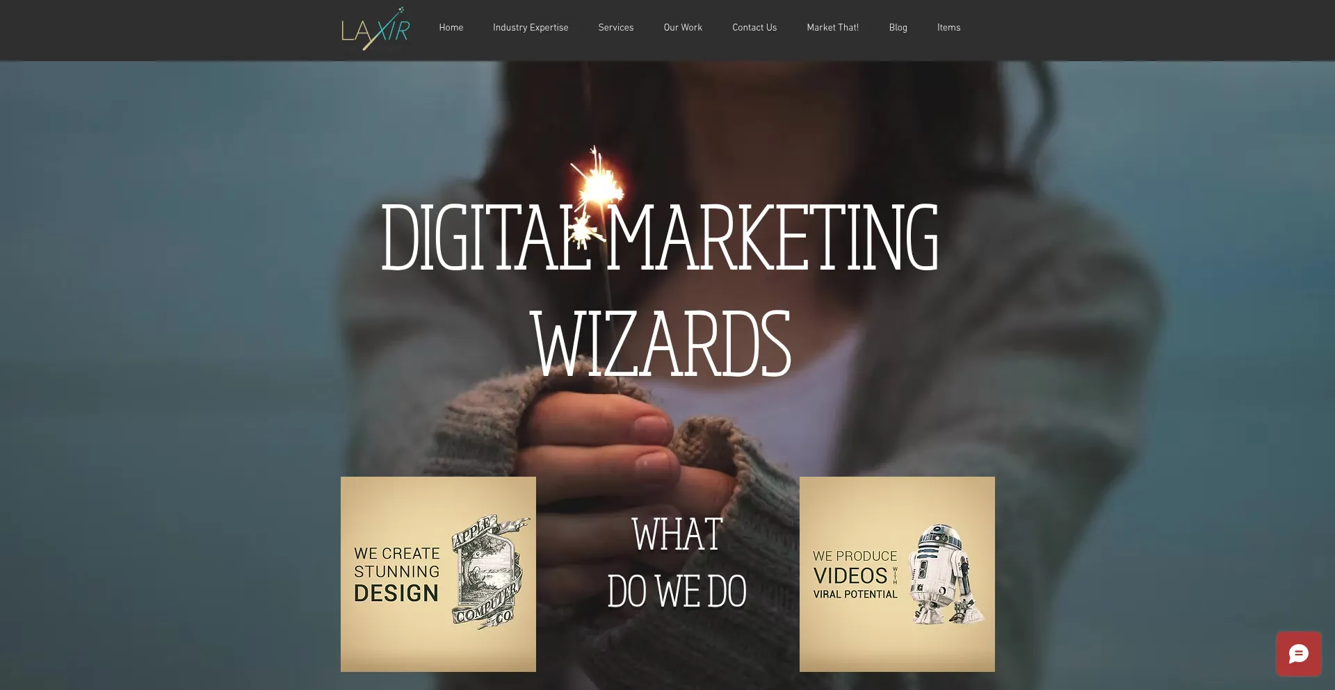 Website screenshot of Laxir.us