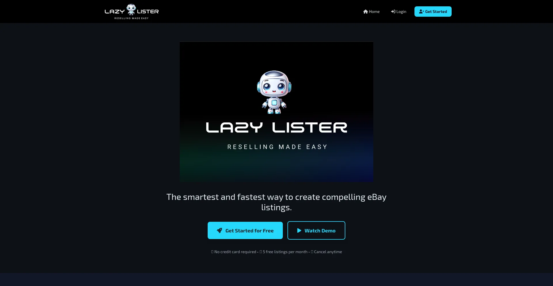 Website screenshot of Lazylister.net