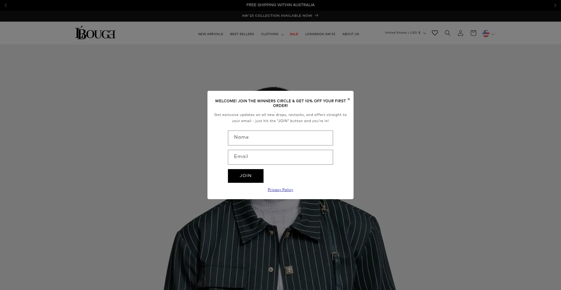 Website screenshot of Lbouge.com