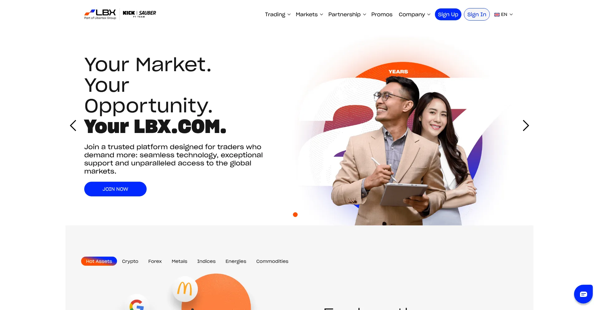 Website screenshot of Lbx.com